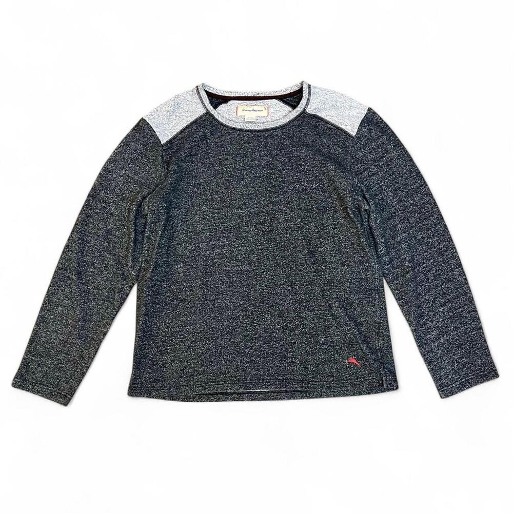 Tommy Bahama Men's Gray Pullover Sweater Red Logo Size XL Super Comfortable
